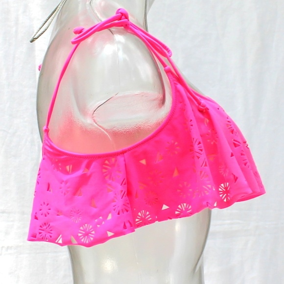 Victoria's Secret PINK Bikini Top Hot Pink Sz Med - Picture 5 of 8